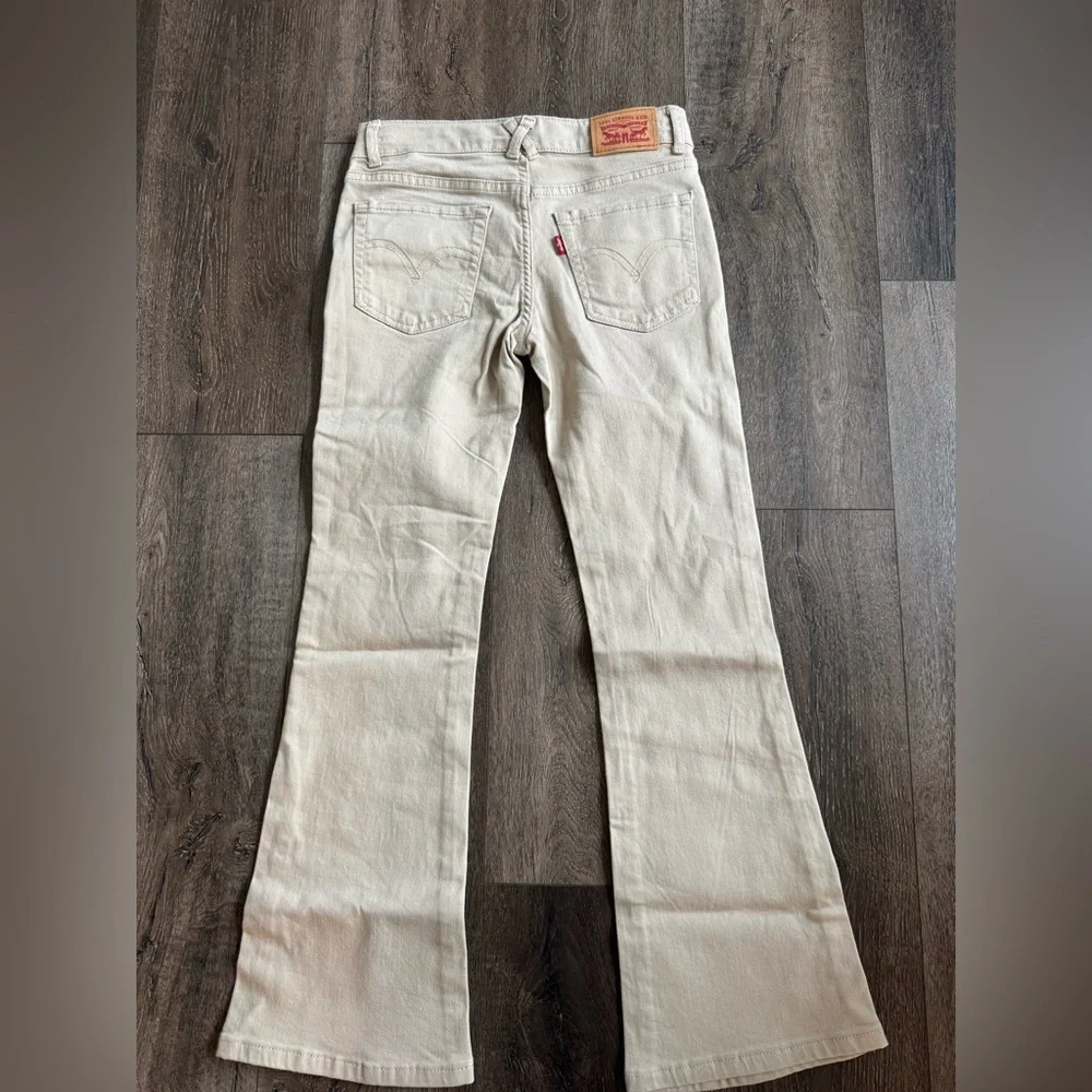 Levi's Regular Rise Flare Jeans, girls size 12, khaki